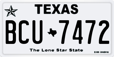 TX license plate BCU7472