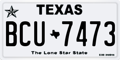 TX license plate BCU7473