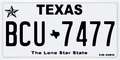 TX license plate BCU7477
