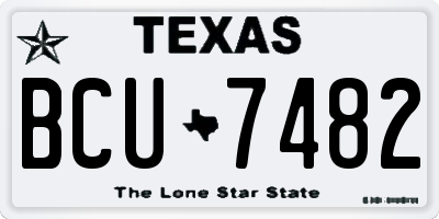 TX license plate BCU7482