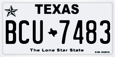 TX license plate BCU7483