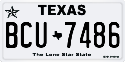 TX license plate BCU7486