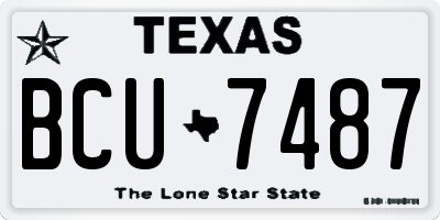 TX license plate BCU7487