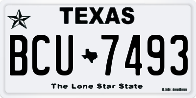 TX license plate BCU7493