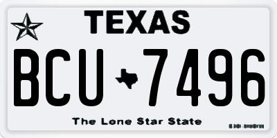 TX license plate BCU7496