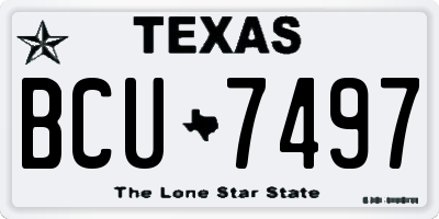 TX license plate BCU7497