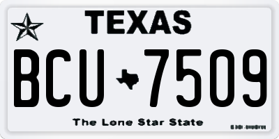 TX license plate BCU7509