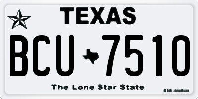 TX license plate BCU7510