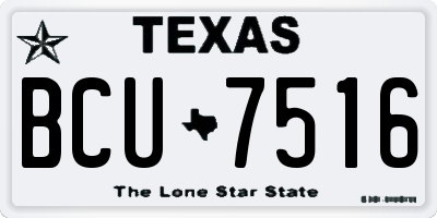 TX license plate BCU7516