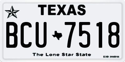 TX license plate BCU7518
