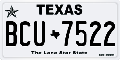 TX license plate BCU7522