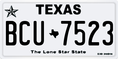 TX license plate BCU7523