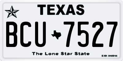 TX license plate BCU7527