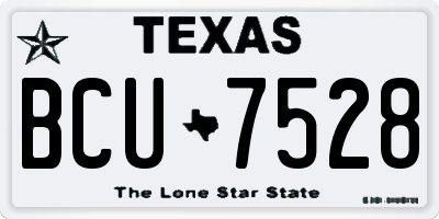 TX license plate BCU7528
