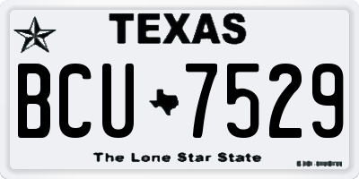 TX license plate BCU7529