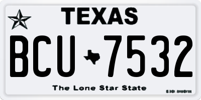 TX license plate BCU7532