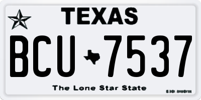 TX license plate BCU7537