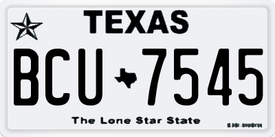 TX license plate BCU7545