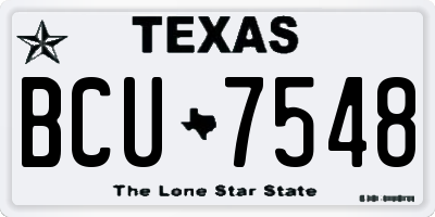 TX license plate BCU7548