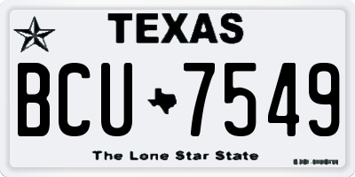 TX license plate BCU7549