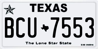 TX license plate BCU7553
