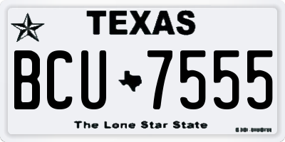 TX license plate BCU7555