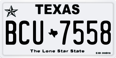 TX license plate BCU7558