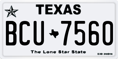 TX license plate BCU7560