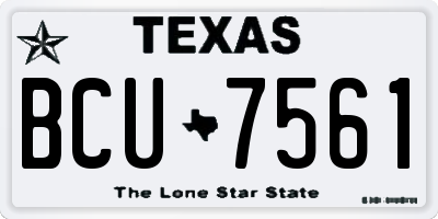 TX license plate BCU7561