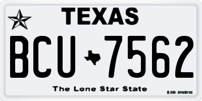 TX license plate BCU7562