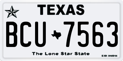 TX license plate BCU7563