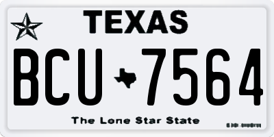 TX license plate BCU7564