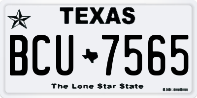 TX license plate BCU7565