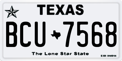 TX license plate BCU7568