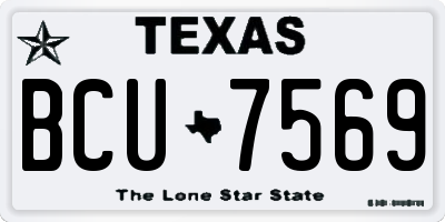 TX license plate BCU7569