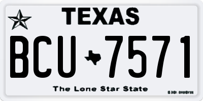 TX license plate BCU7571
