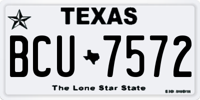 TX license plate BCU7572