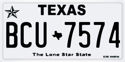 TX license plate BCU7574