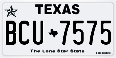 TX license plate BCU7575