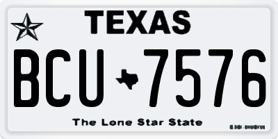 TX license plate BCU7576