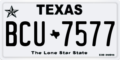 TX license plate BCU7577
