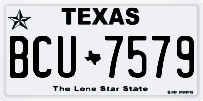 TX license plate BCU7579