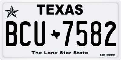 TX license plate BCU7582