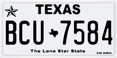 TX license plate BCU7584