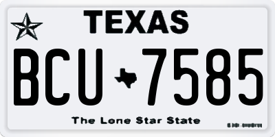 TX license plate BCU7585