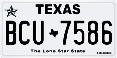 TX license plate BCU7586