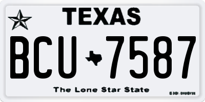 TX license plate BCU7587
