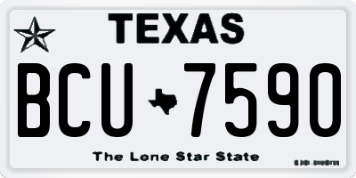 TX license plate BCU7590