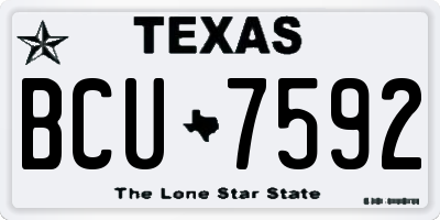 TX license plate BCU7592