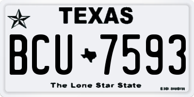 TX license plate BCU7593